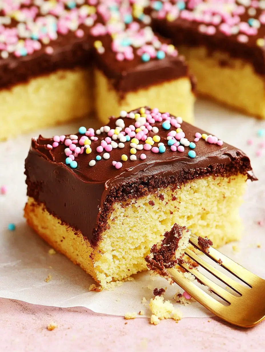 Vanilla Cake with Chocolate Frosting 3 vanilla-cake-baked-in-pan-golden-crust