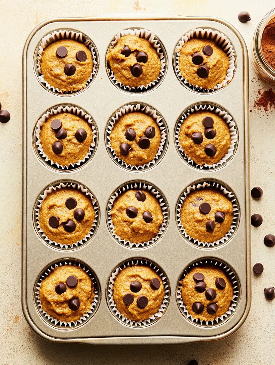Baking-Tray-of-Pumpkin-Banana-Muffin-Batter