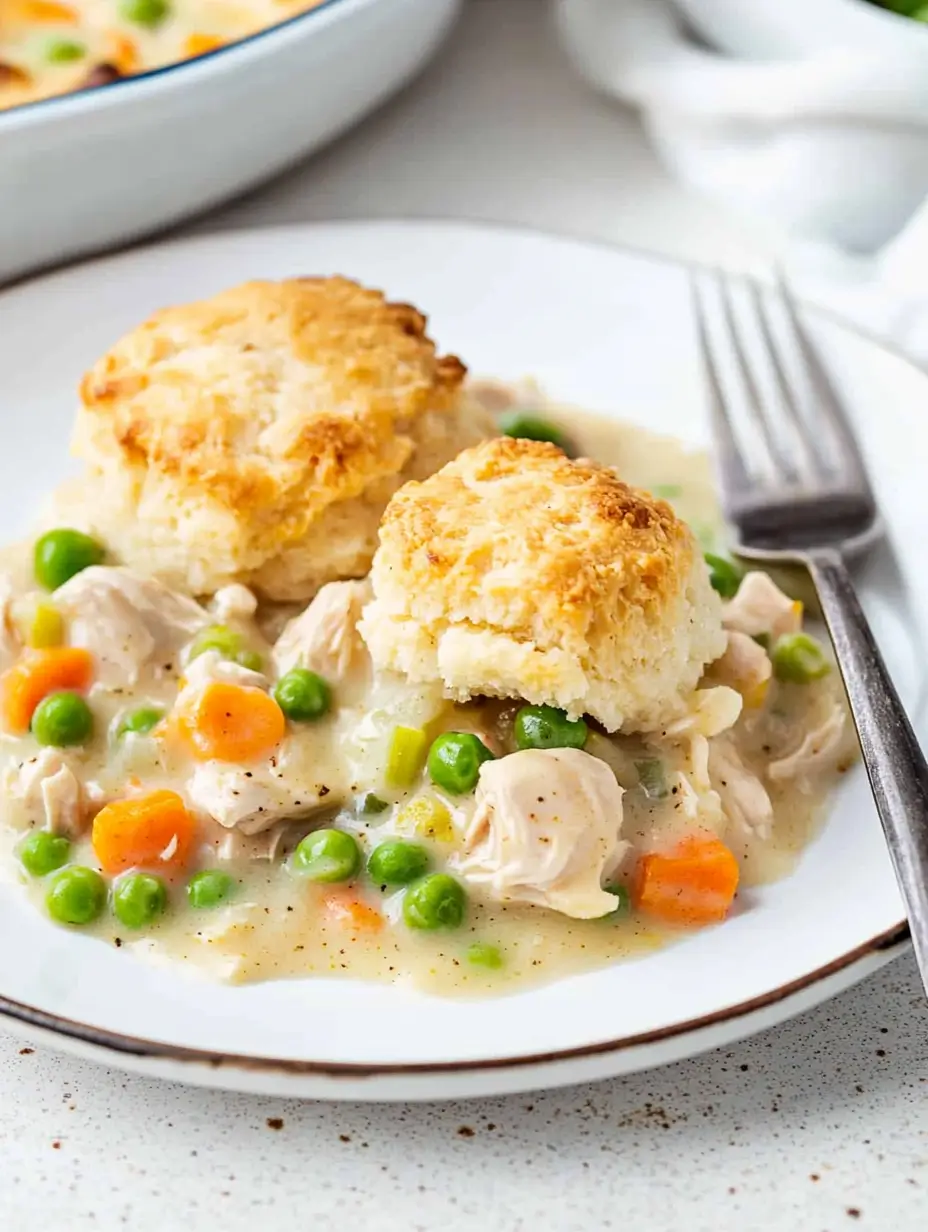 Golden-dumpling-topped-creamy-chicken-and-vegetable-dish