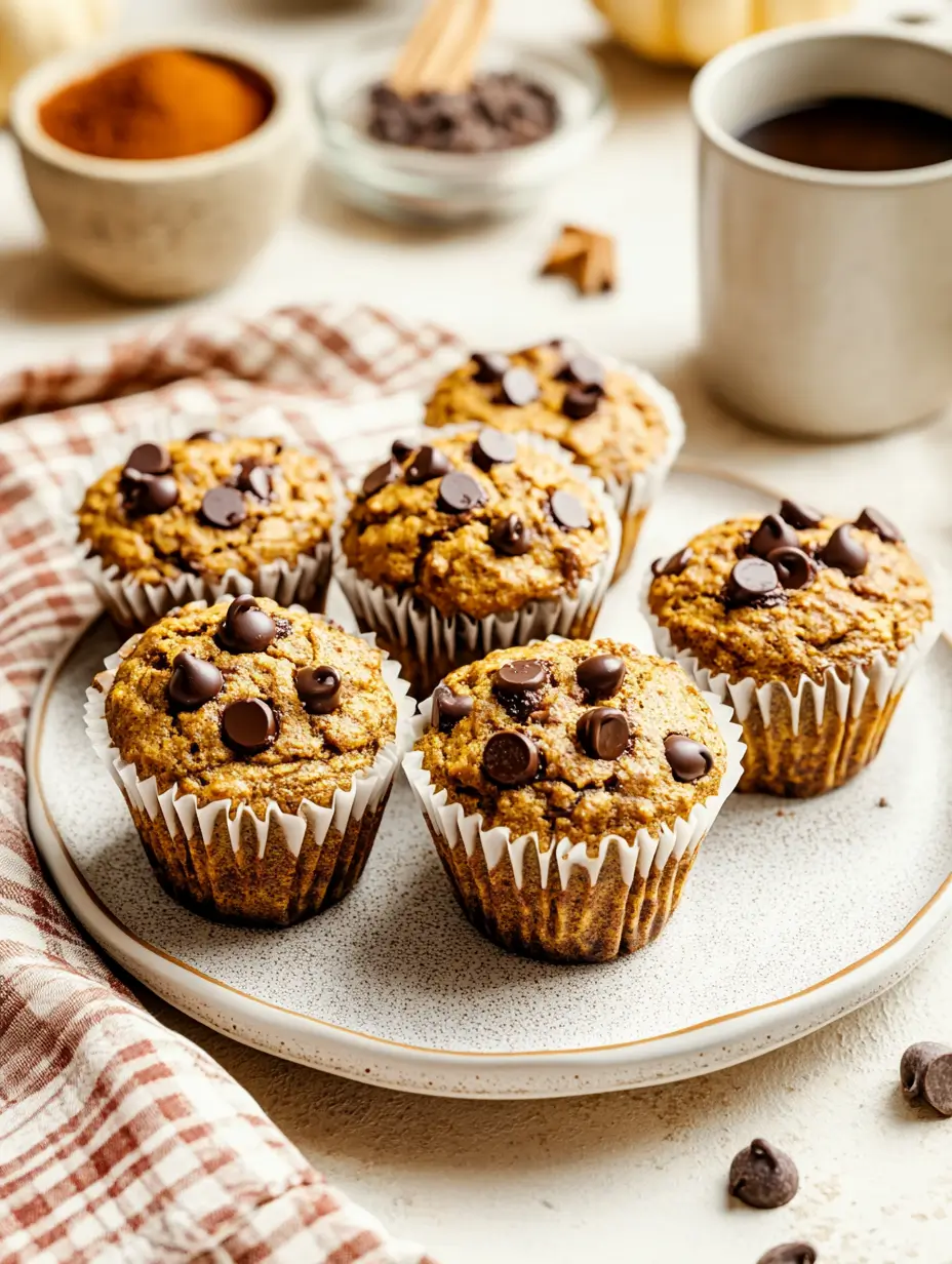 Plate-of-Cozy-Pumpkin-Banana-Muffins-Perfect-for-Fall