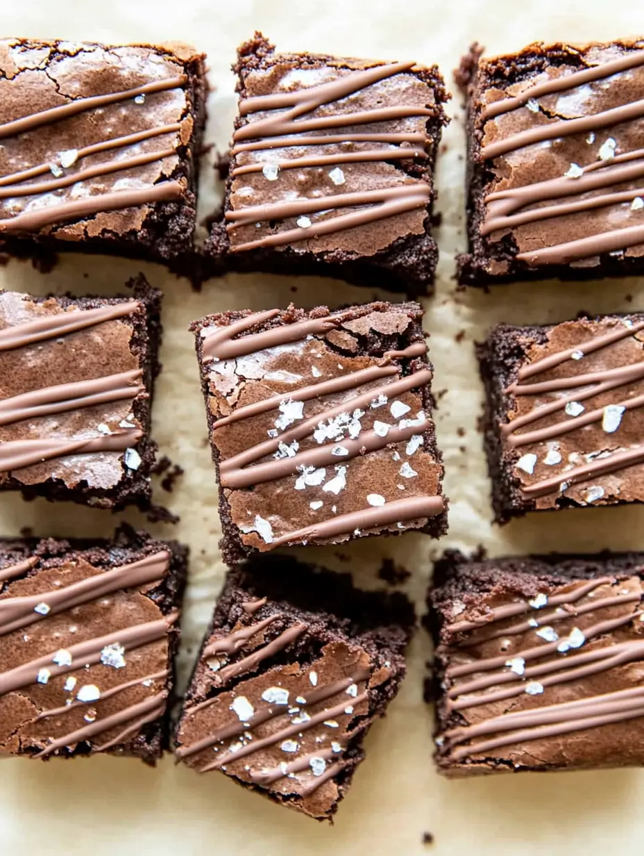 protein brownies arranged in rows on parchment paper ready to serve