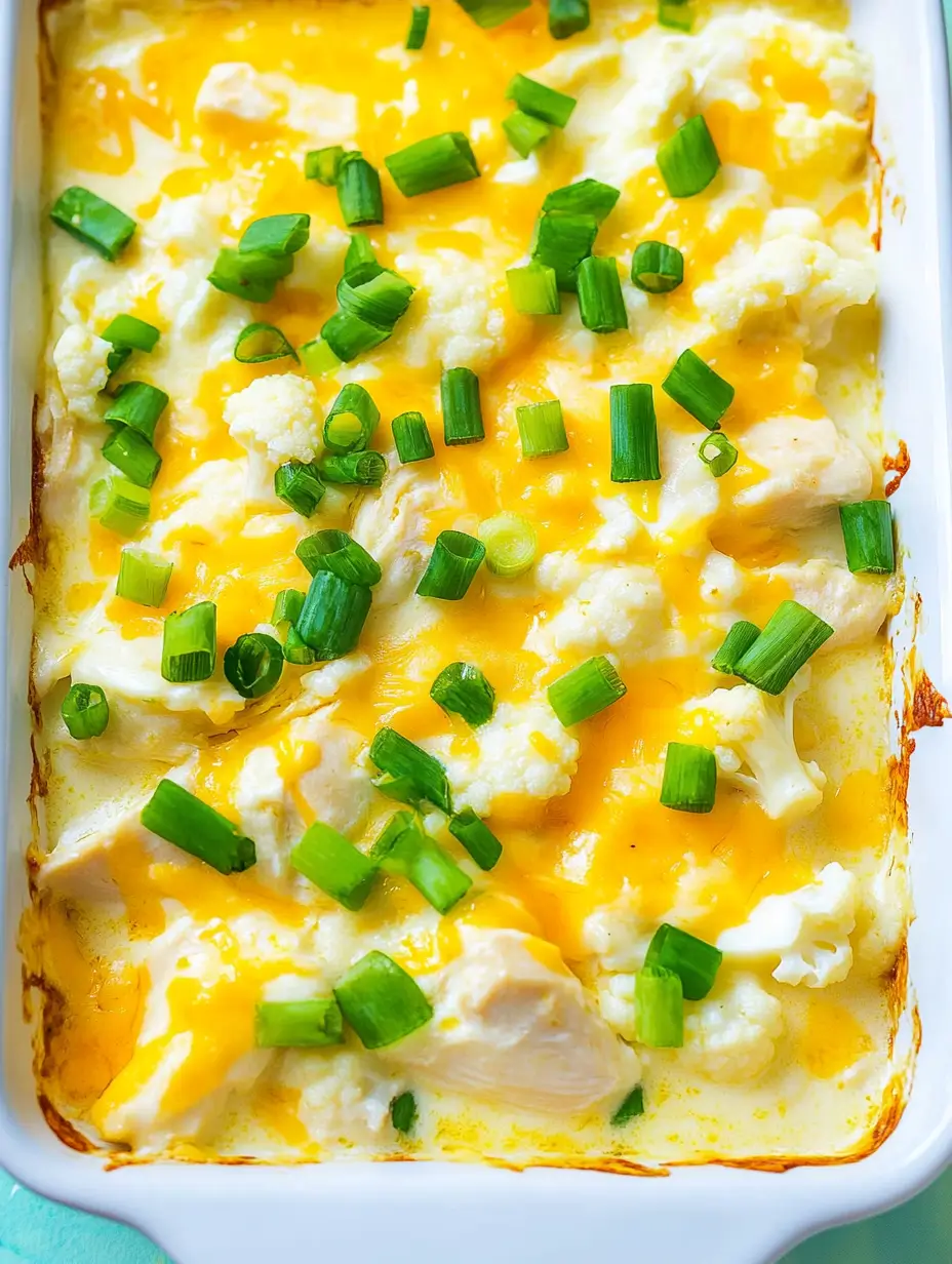 Chicken-and-Cauliflower-Casserole-in-a-Creamy-Cheddar-Sauce