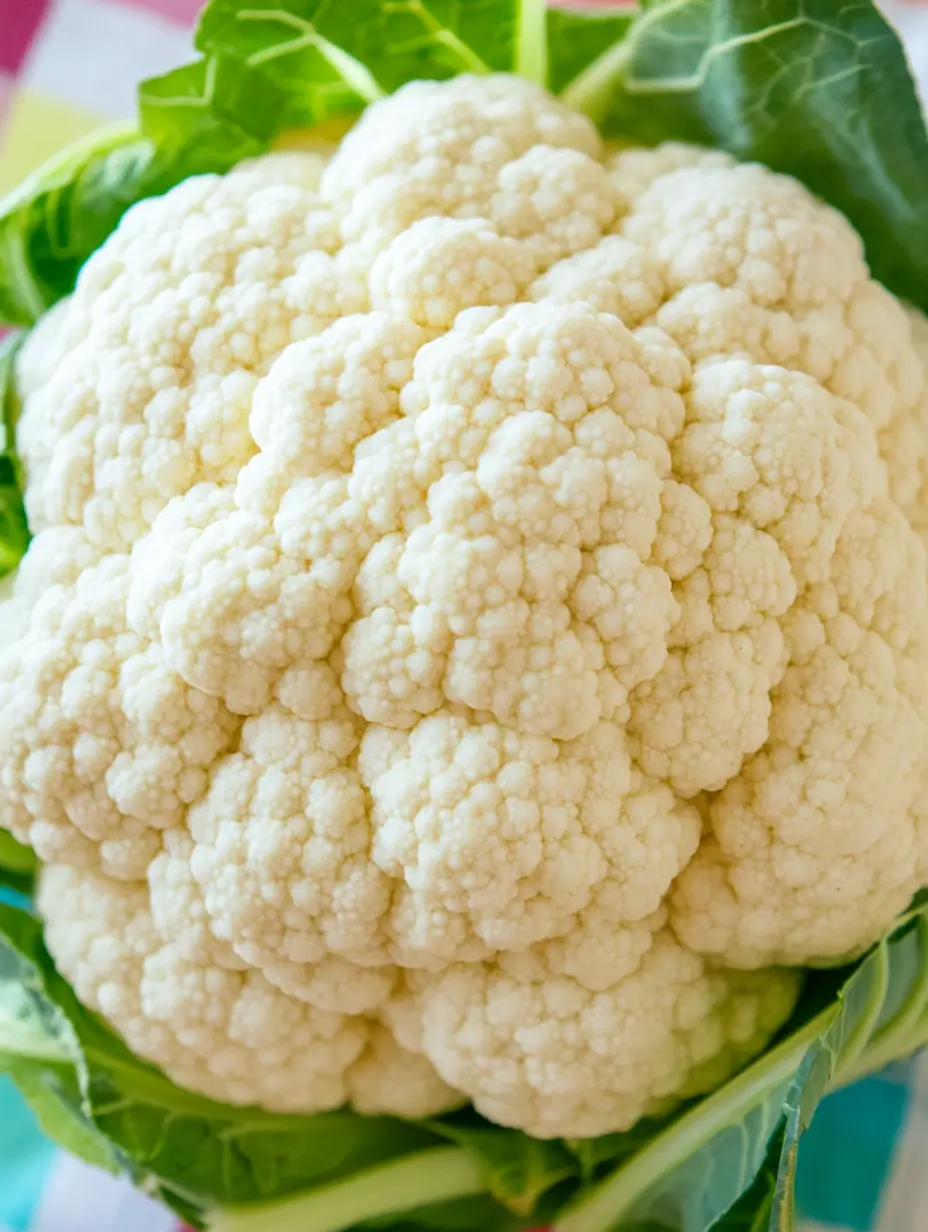 Fresh-Whole-Head-Of-Cauliflower-With-Green-Leaves
