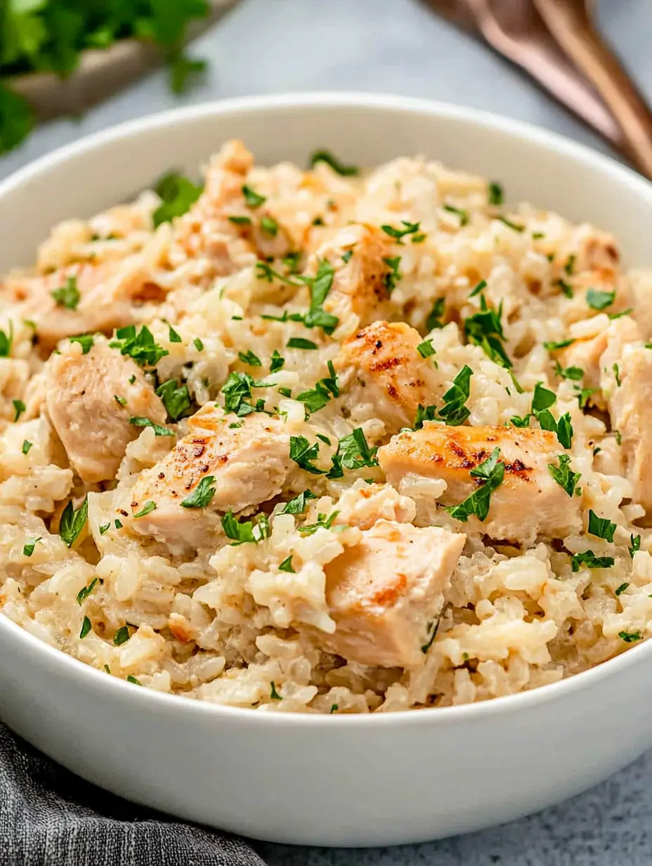 creamy-chicken-and-rice-topped-with-chopped-parsley