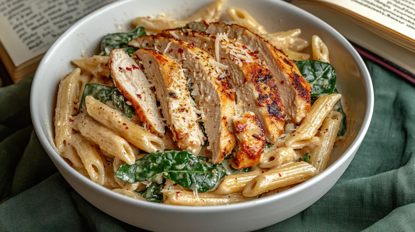 Dinner Recipes 24 garlic-parmesan-chicken-pasta-feature