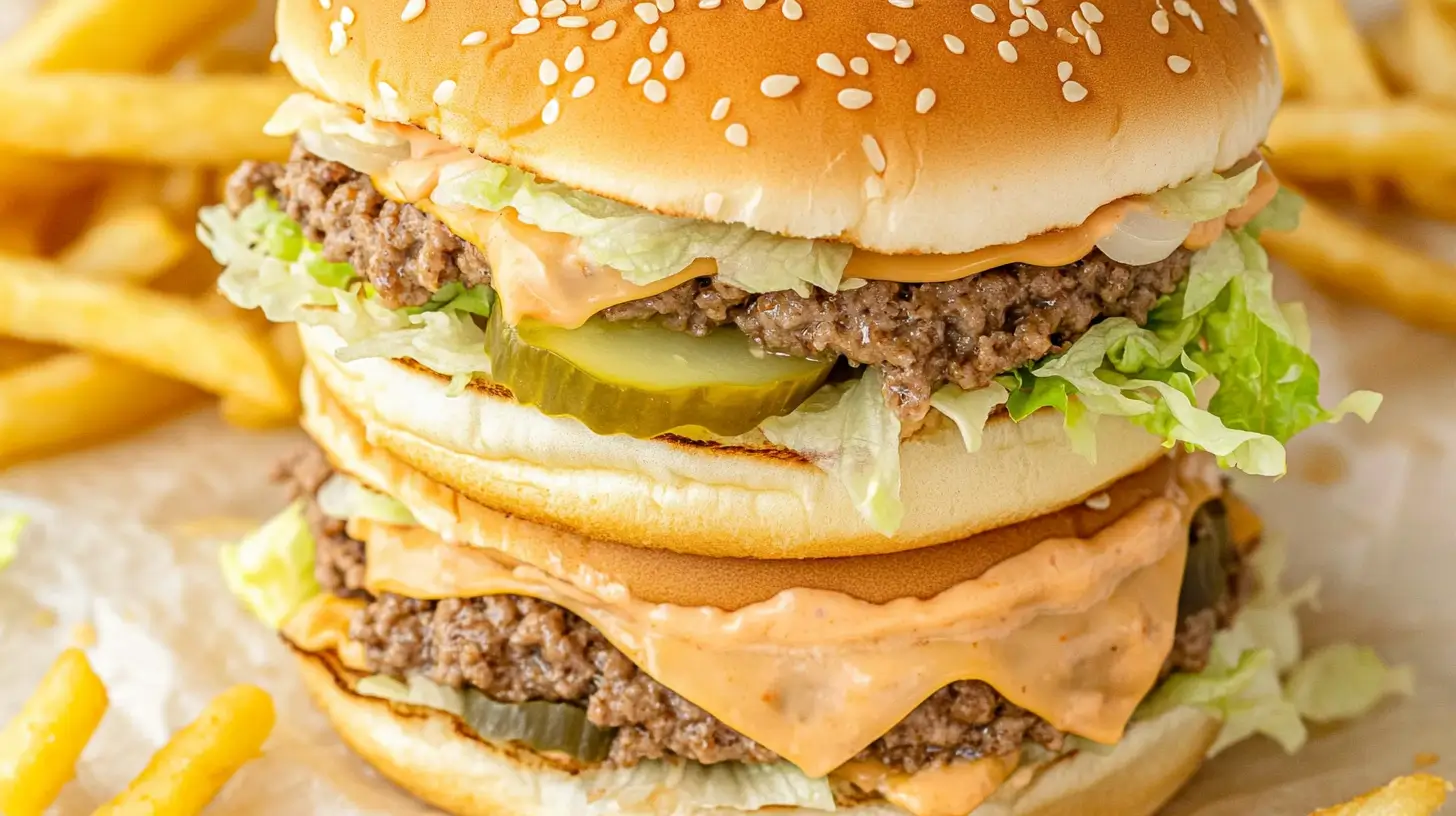 Dinner Recipes 18 Close-up of two Big Mac Sloppy Joes