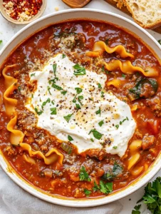vegetarian-lasagna-soup-with-parmesan-and-ricotta-topping