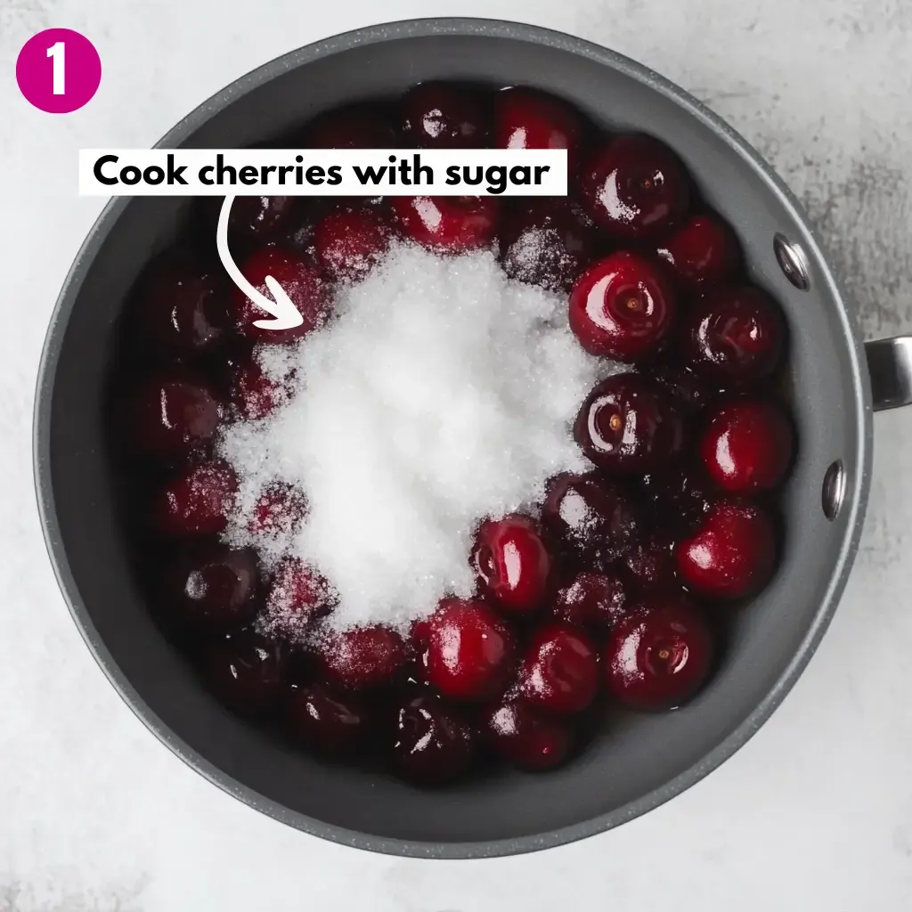 Cook-cherries-with-sugar