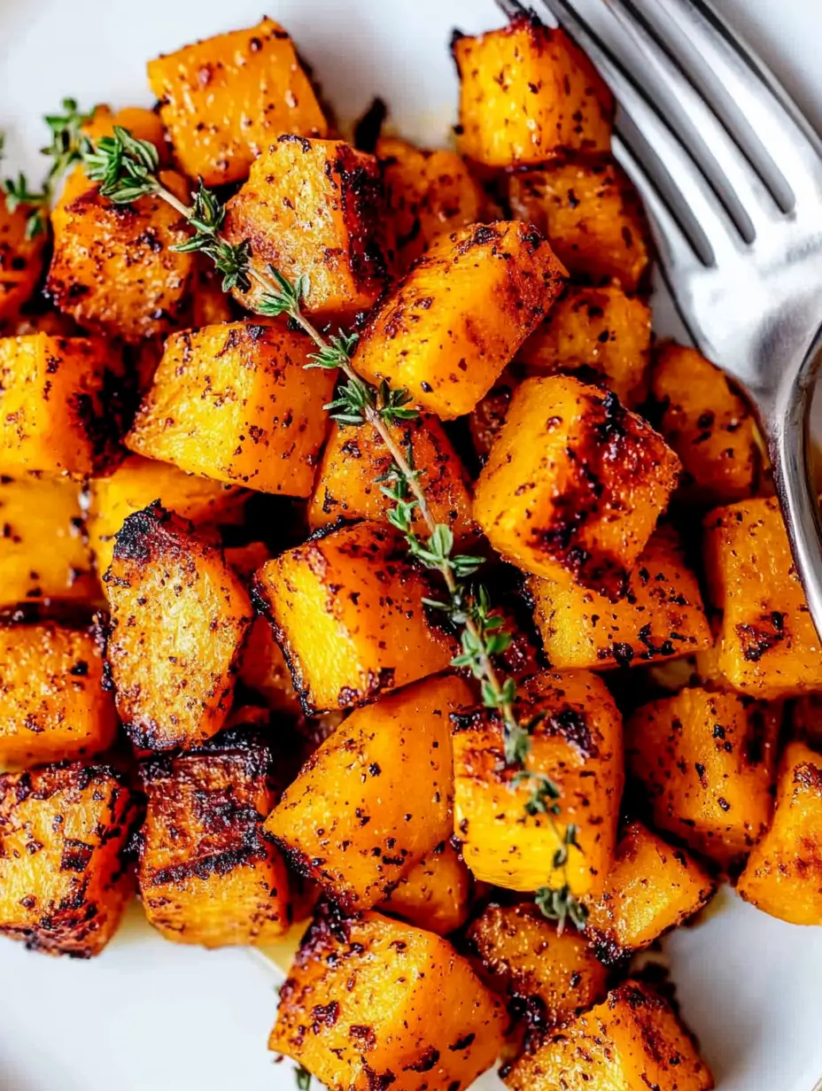 Caramelized Air Fryer Butternut Squash 18 crispy-butternut-squash-with-herbs-on-plate