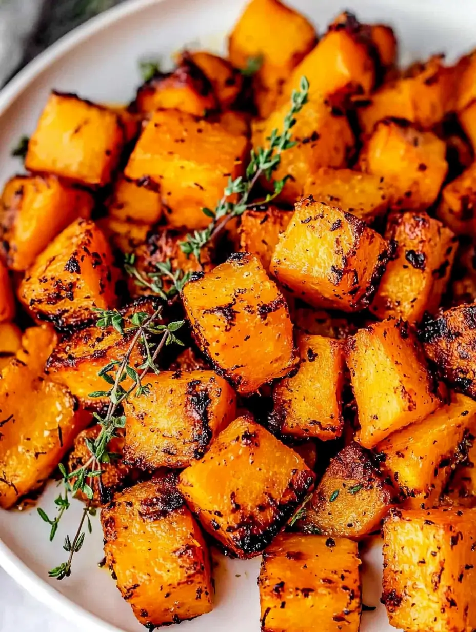 Caramelized Air Fryer Butternut Squash 19 golden-brown-air-fried-butternut-squash-close-up