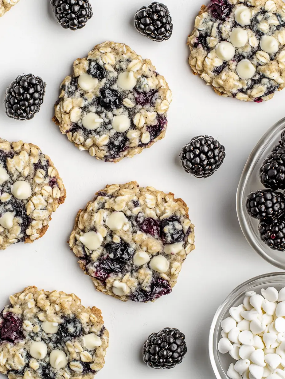 closeup-of-freshly-baked-blackberry-oatmeal-cookies