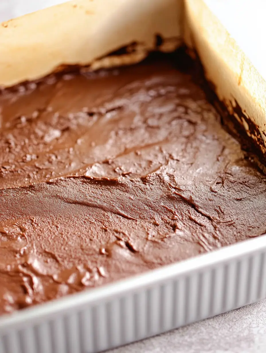 aked-brownie-dish-showing-smooth-chocolatey-surface-ready-to-be-sliced