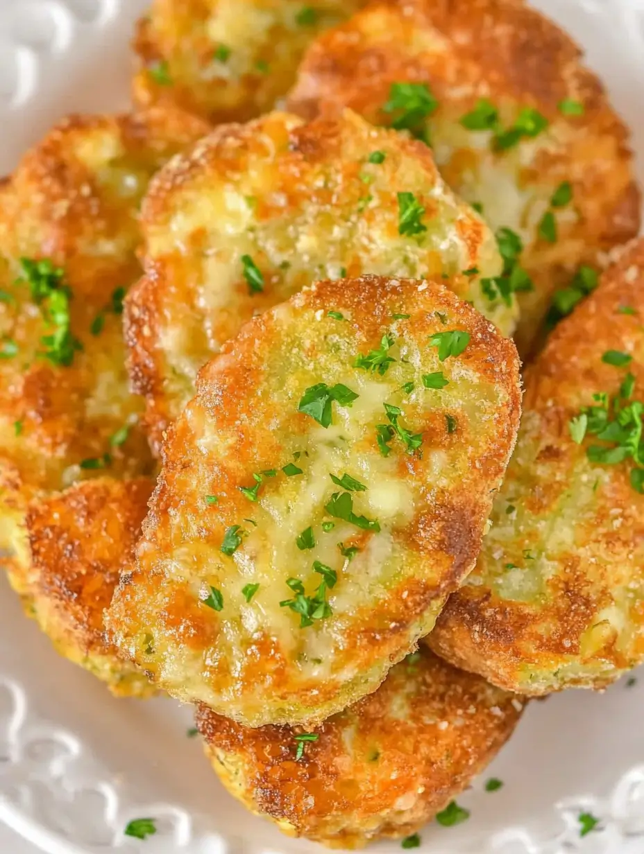 garlic-bread-slices-on-plate-with-golden-crust-and-parsley