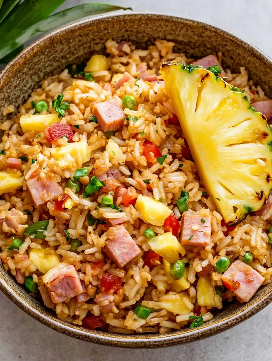 hawaiian-fried-rice-served-in-a-plate