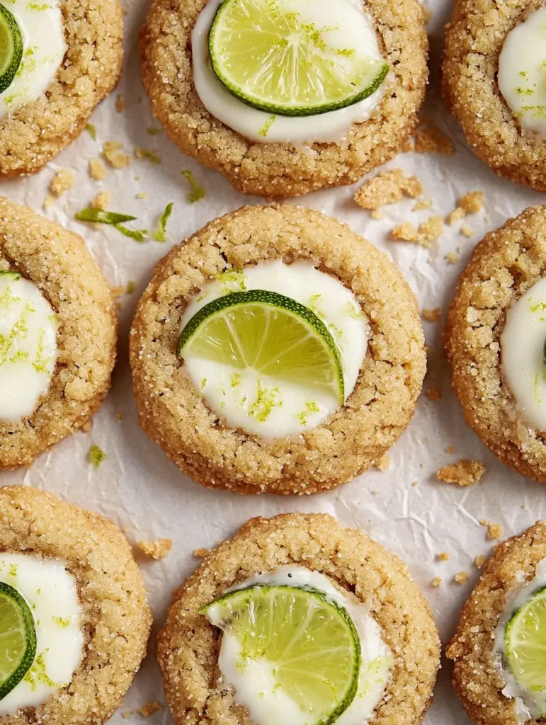 close-up-of-key-lime-pie-cookies-arranged-on-parchment-paper