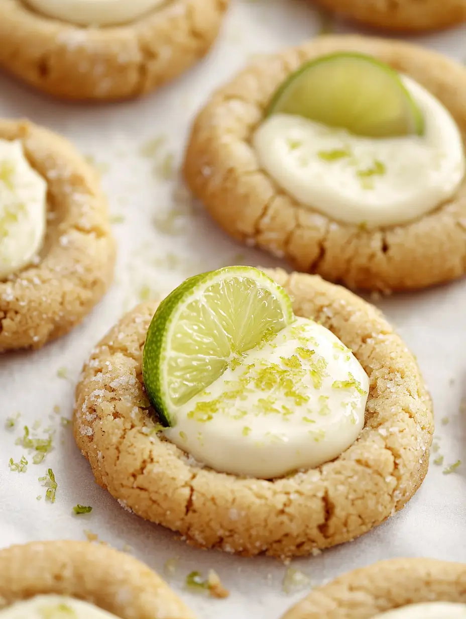 key-lime-pie-cookies-with-sugar-coated-edges-and-lime-cream-topping
