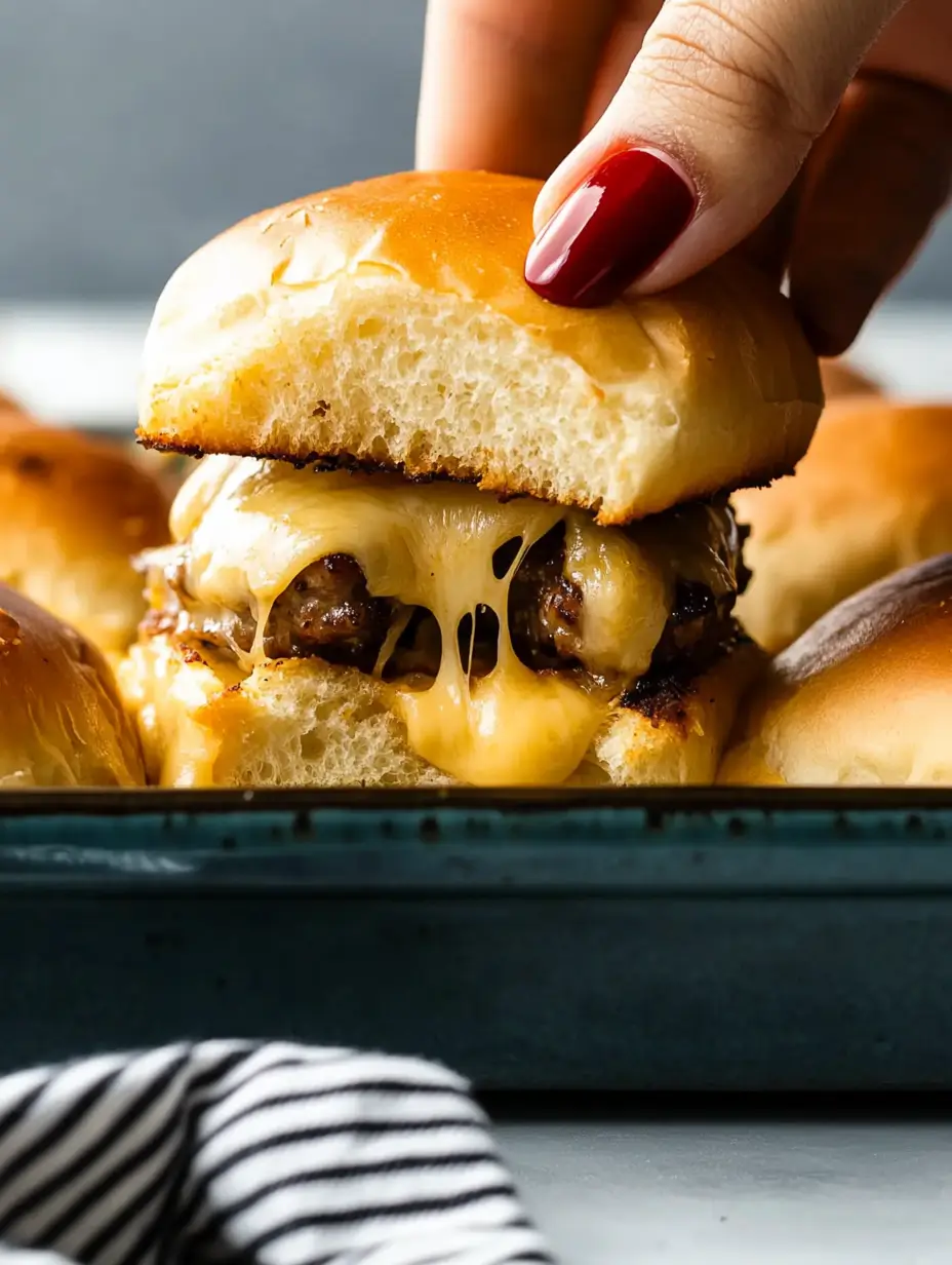close-up-hand-holding-slider-burger-melted-cheese-soft-slider-breakfast