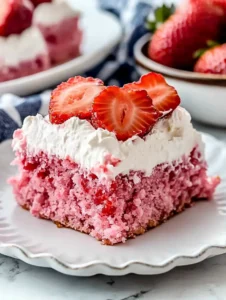 Strawberry Tres Leches Cake 57 Strawberry-tres-leches-cake-slice-topped-with-whipped-cream-and-strawberries