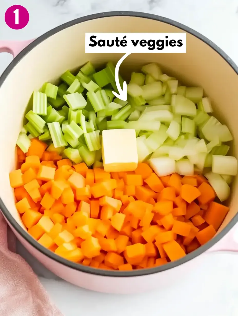 Easy and Hearty Chicken and Rice Soup 22 Saute-veggies