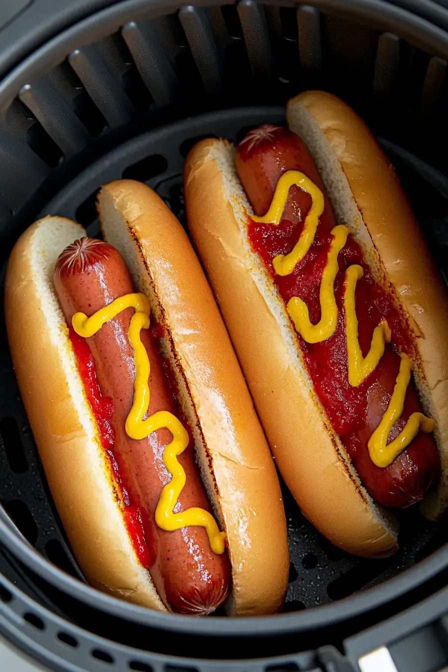 Better Than Grilled Easy Air Fryer Hot Dogs 11 air-fryer-hot-dogs-2