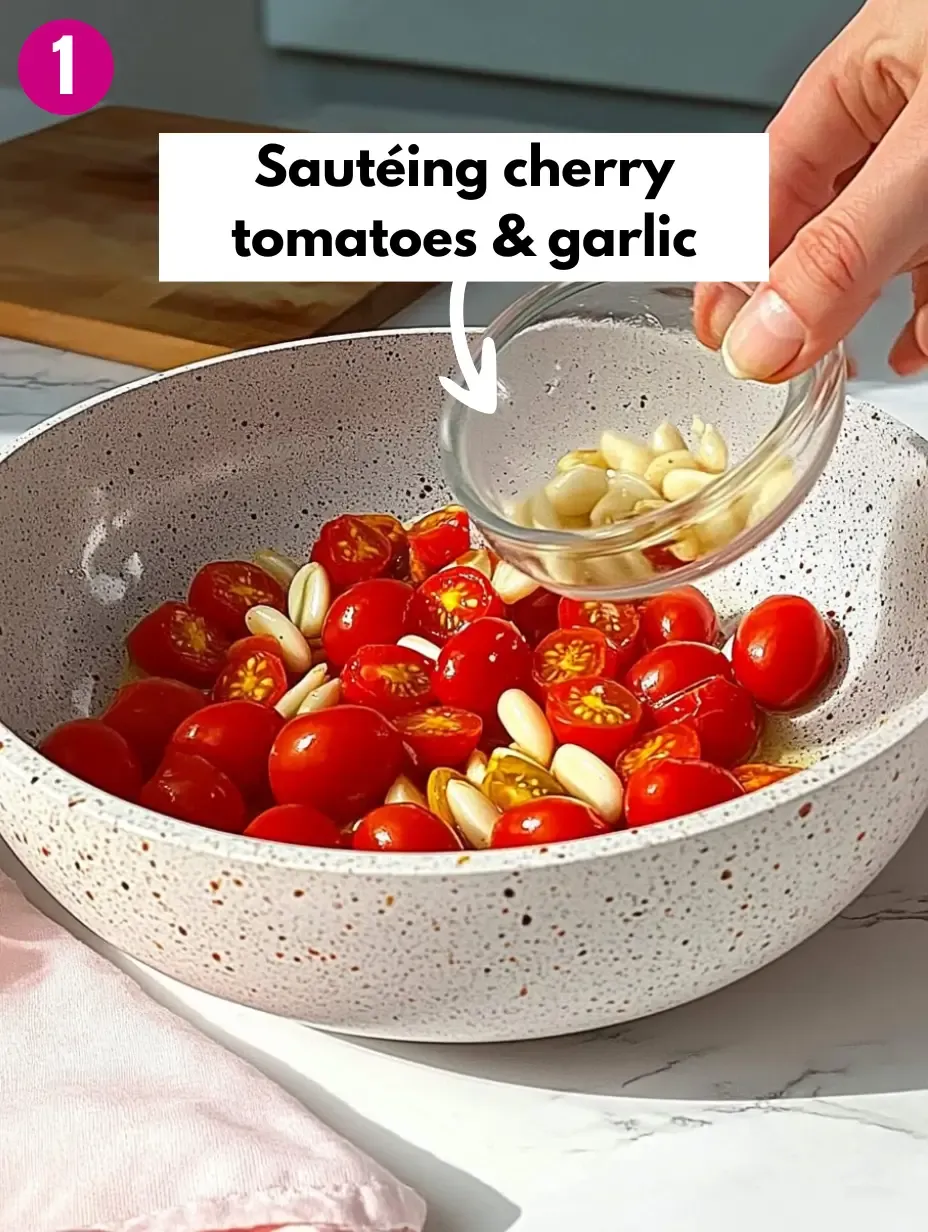 Meghan Markle Pasta Recipe 13 Sauteing-cherry-tomatoes-garlic-1