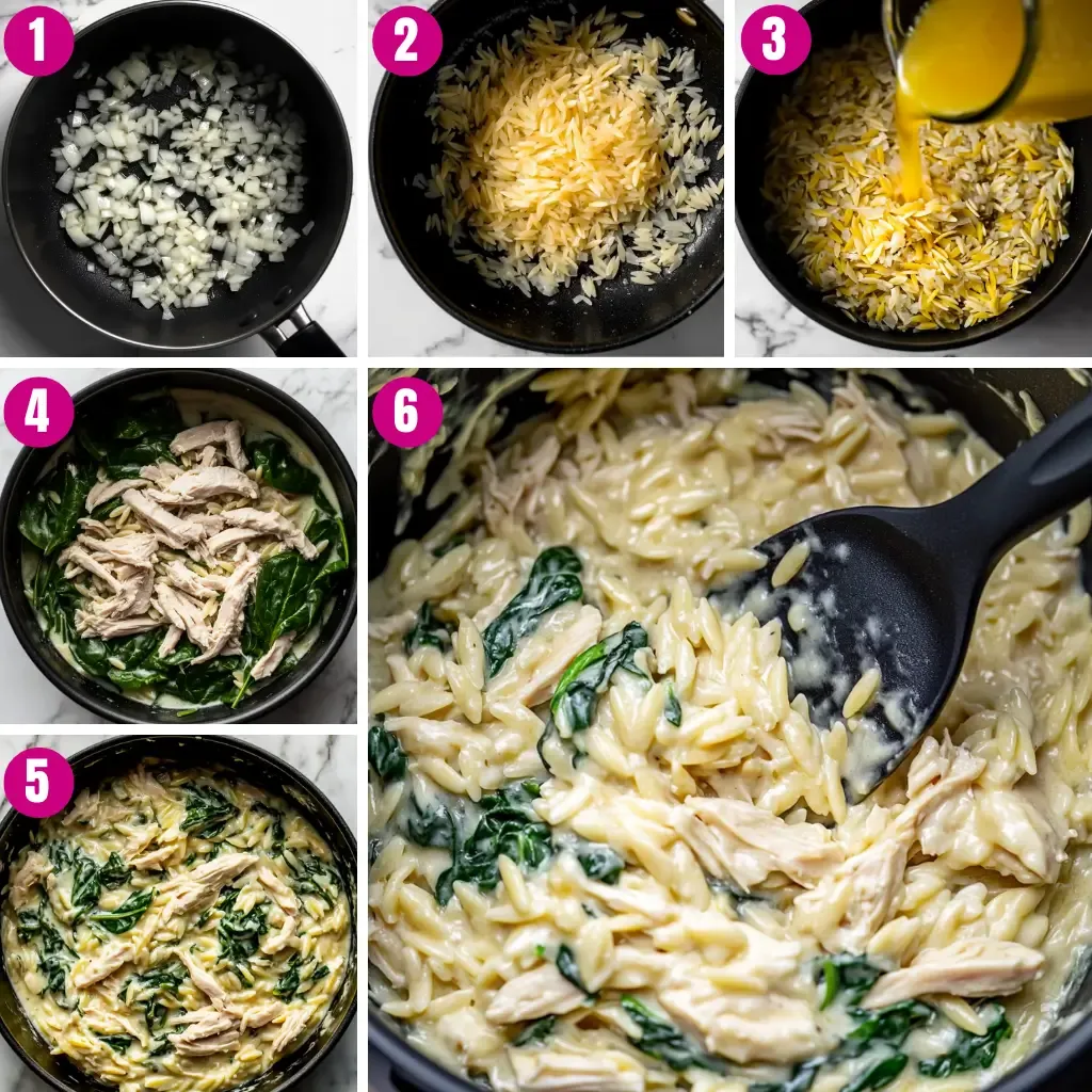 Boursin Orzo with Chicken 12 boursin-orzo-with-chicken-steps