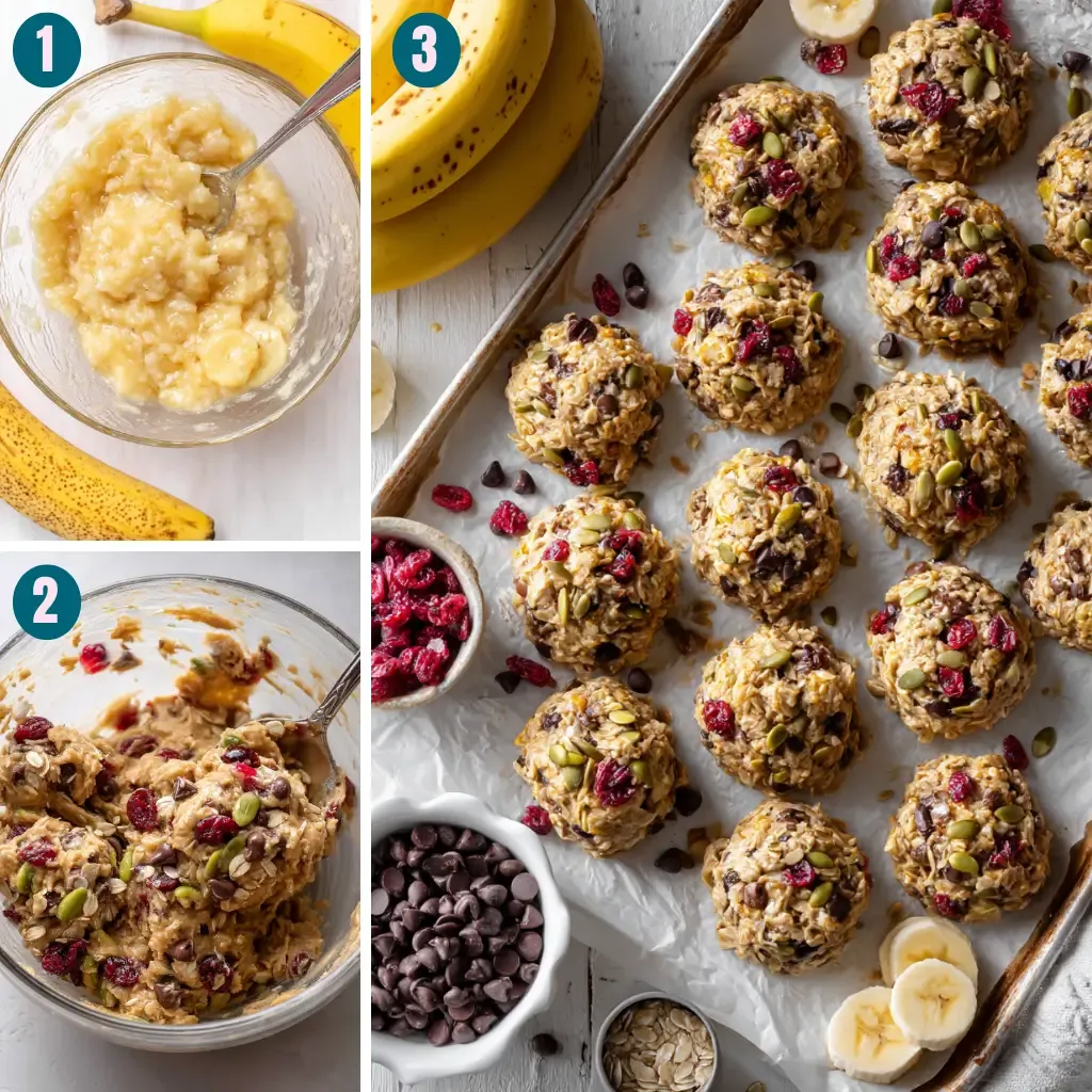 Banana Trail Mix Breakfast Cookies 16 Banana-Trail-Mix-Oat-Cookies-Steps