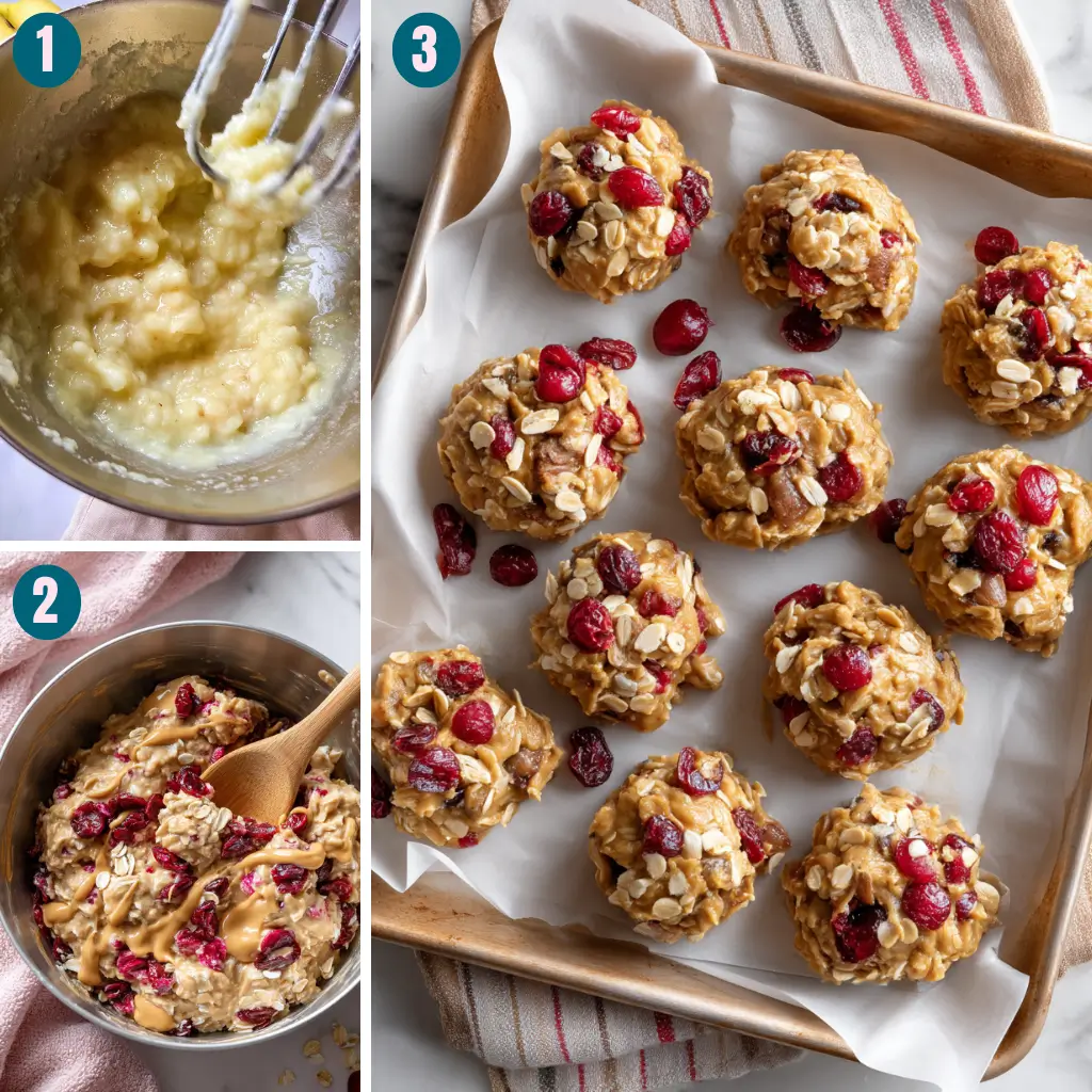 banana-cranberry-breakfast-cookies-steps