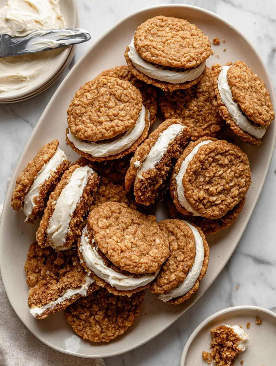 Oatmeal Cream Pies Filled with Vanilla Buttercream 8 oatmeal-cream-pies-2