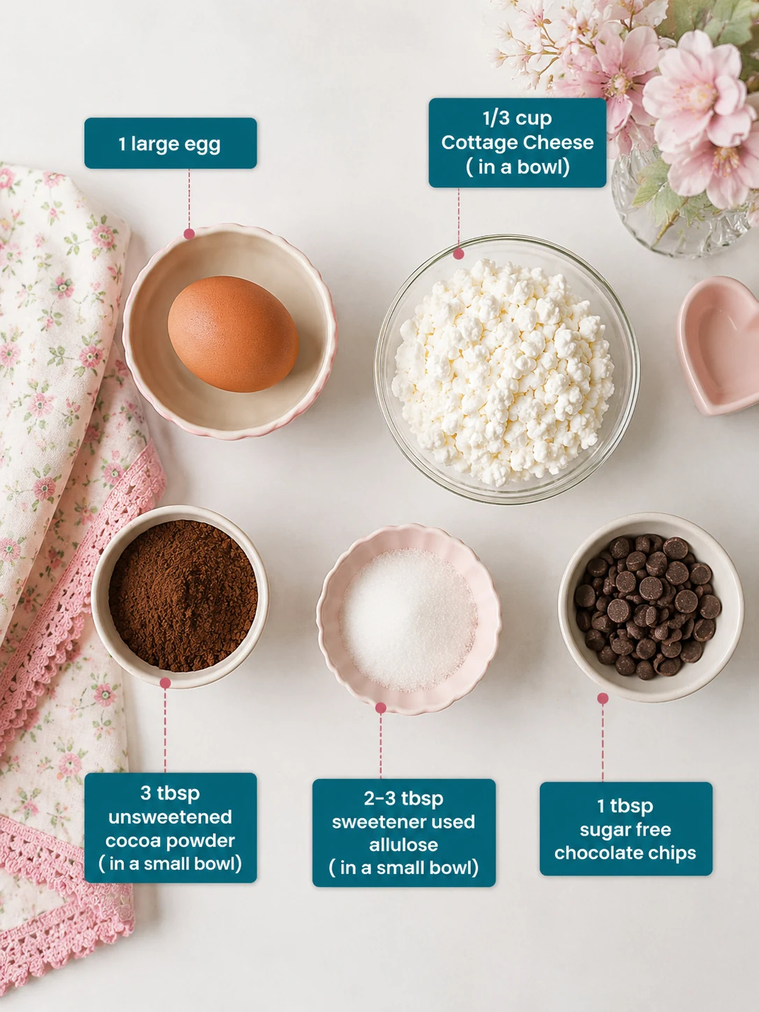 Protein Chocolate Lava Brownie 6 protein-chocolate-lava-brownie-ingredients-egg-cottage-cheese-cocoa-sweetener-chocolate-chips