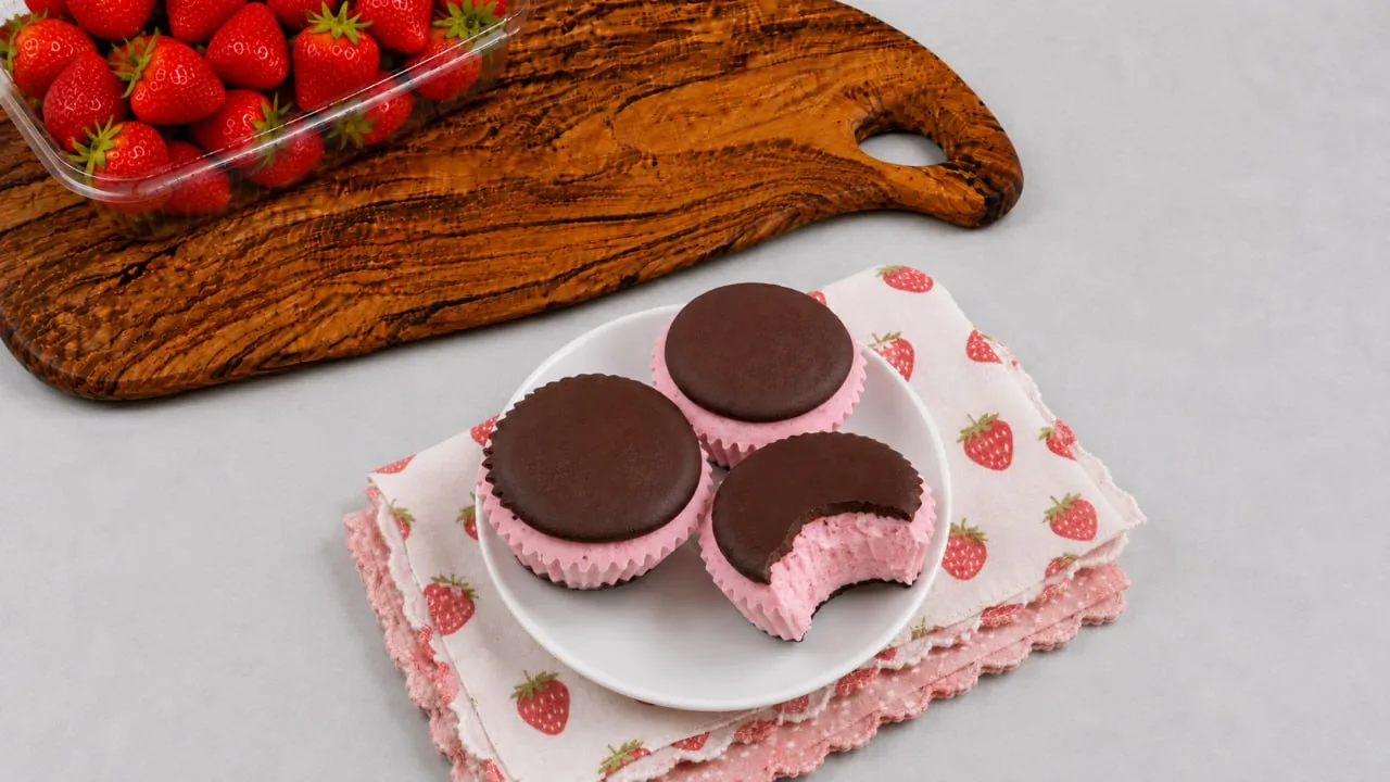 Easy Homemade Recipes 41 protein-strawberry-ice-cream-bites-on-plate-with-fresh-strawberries