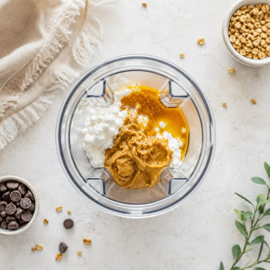 cottage-cheese-bark-base-ingredients-in-blender