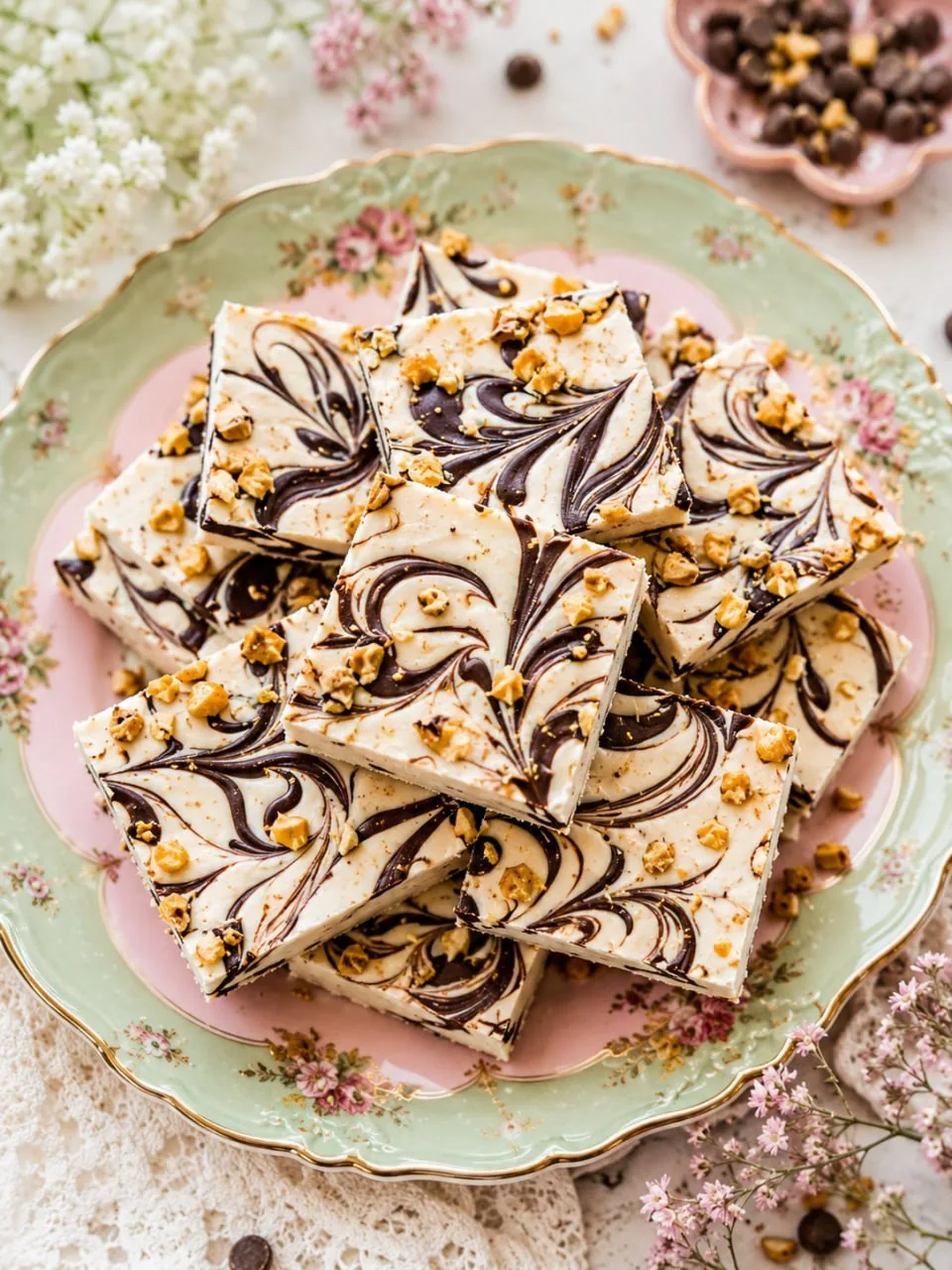 stacked-cottage-cheese-bark-pieces-on-plate