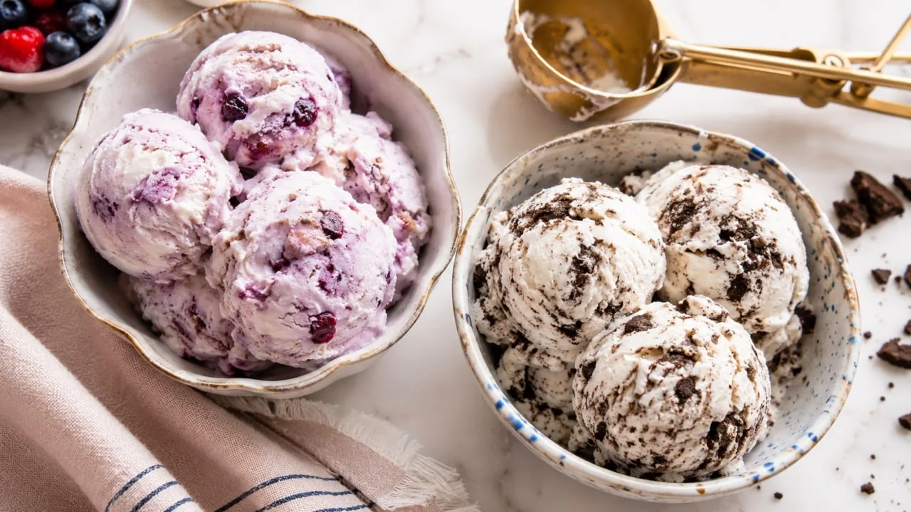 Easy Homemade Recipes 38 cottage-cheese-ice-cream-blueberry-cookies-and-cream