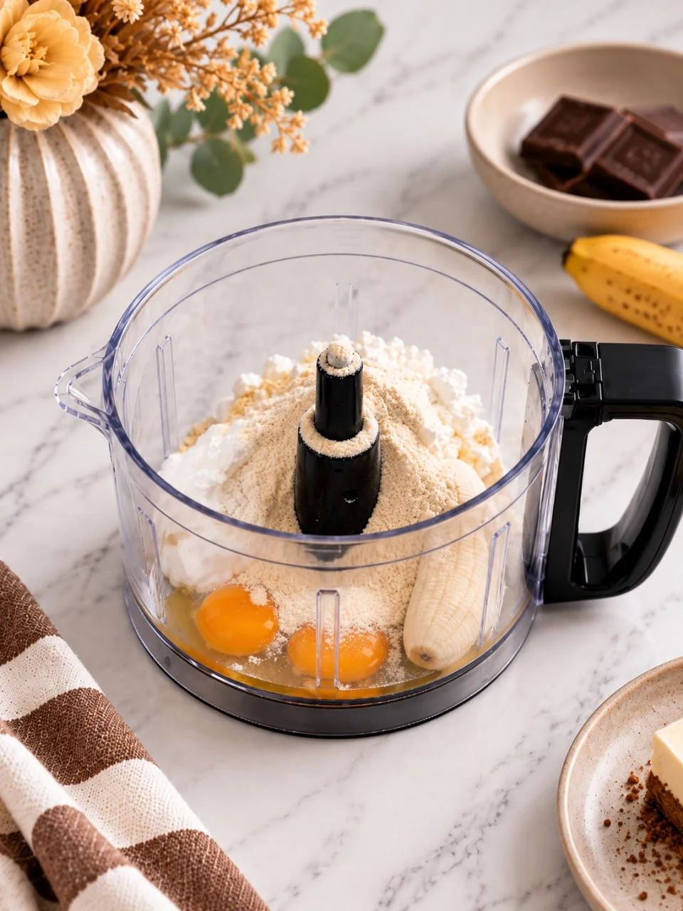 cottage-cheese-banana-eggs-and-almond-flour-in-a-food-processor