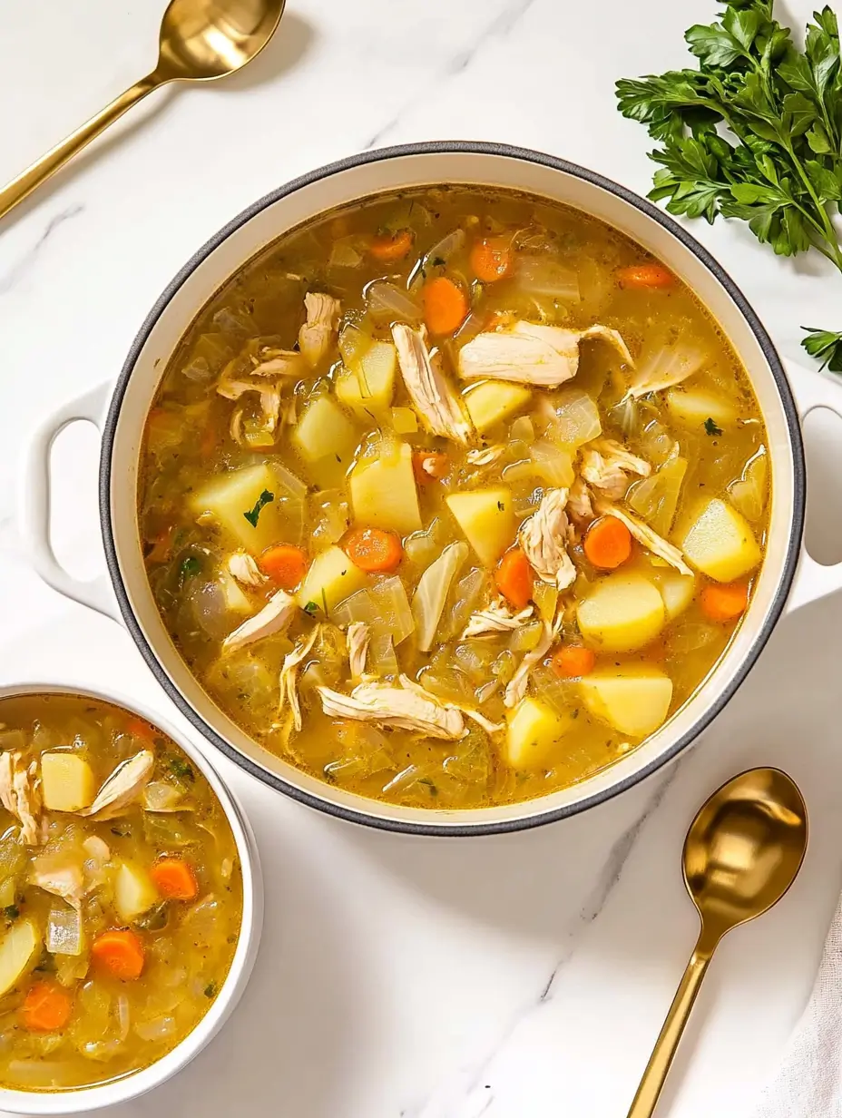 Chicken Cabbage Soup for Quick Fat Burning 45 chicken-cabbage-soup-in-a-dutch-oven-with-chicken-potatoes-and-carrots