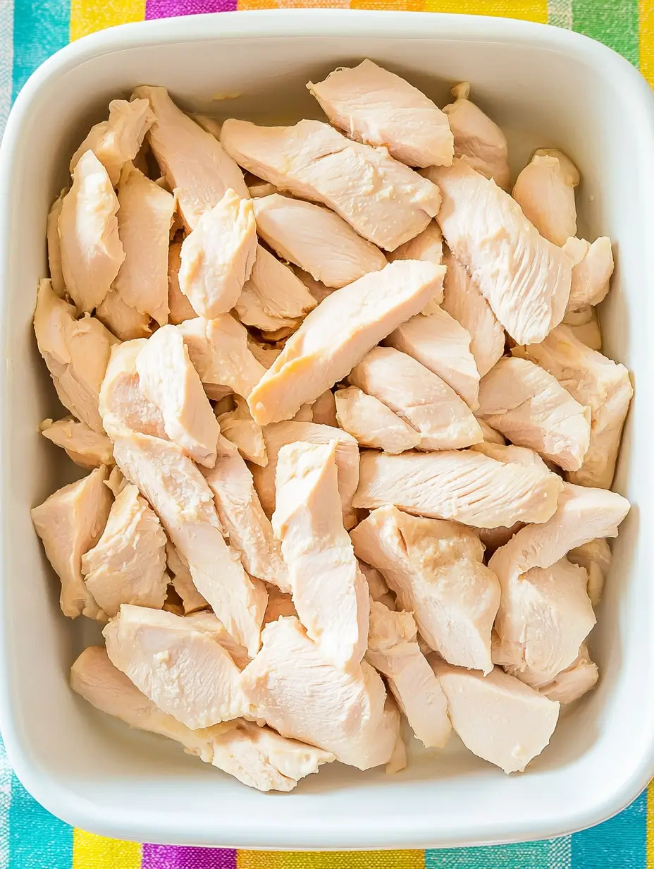 Chicken Cauliflower Casserole 7 Sliced-Chick-Breast-in-a-Baking-Dish-for-Casserole