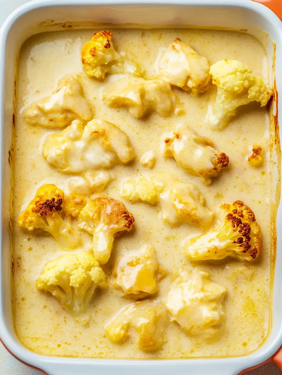 Chicken Cauliflower Casserole 9 Golden-Cauliflower-Casserole-in-a-Baking-Dish