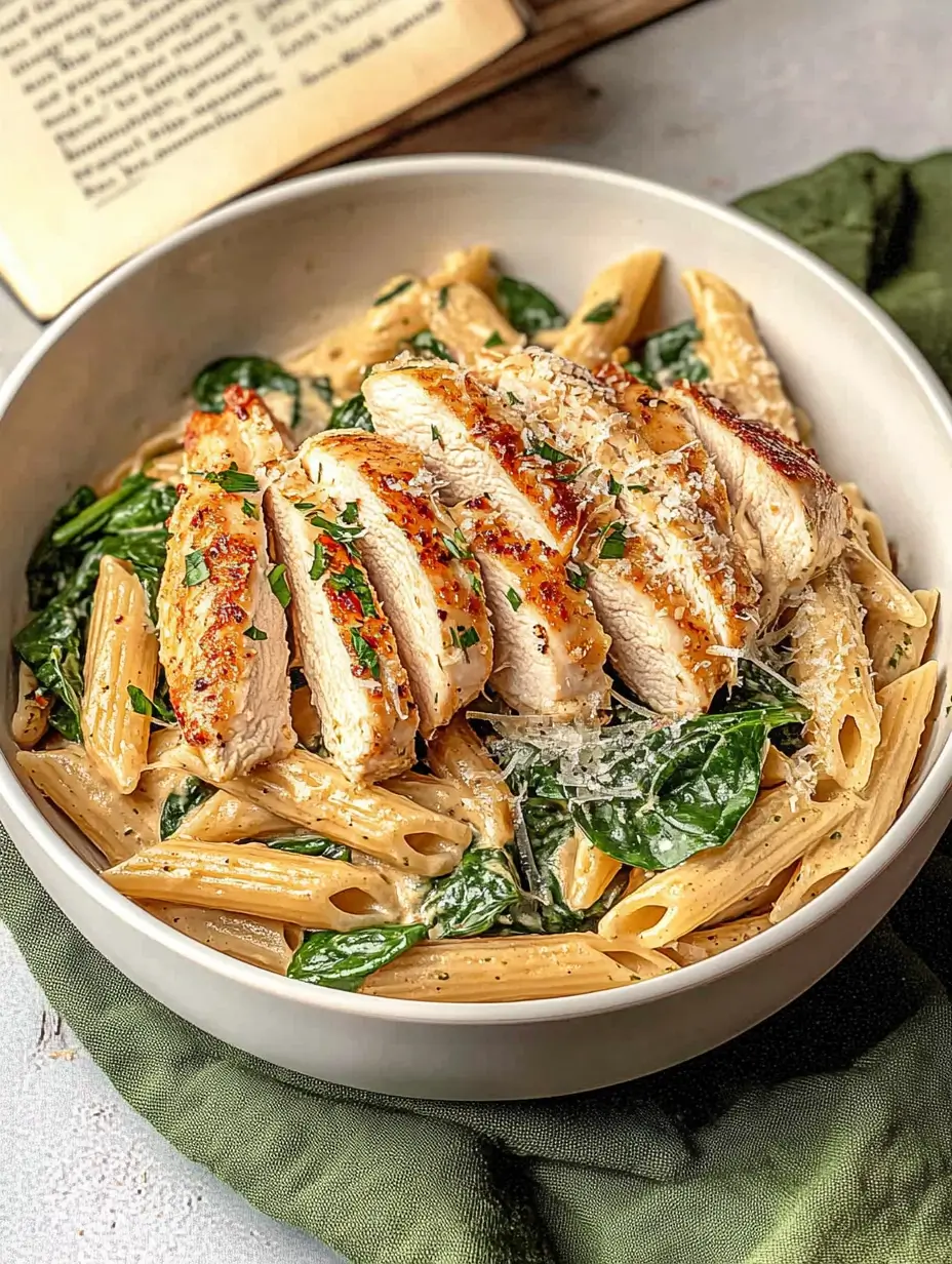 Garlic Parmesan Chicken Pasta 7 : creamy-garlic-parmesan-pasta-with-spinach