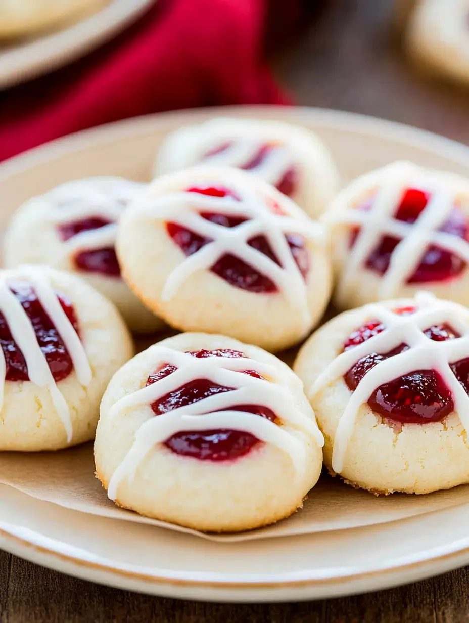 Raspberry Shortbread Cookies 10 close-up-of-raspberry-shortbread-cookies-with-red-raspberry-jam