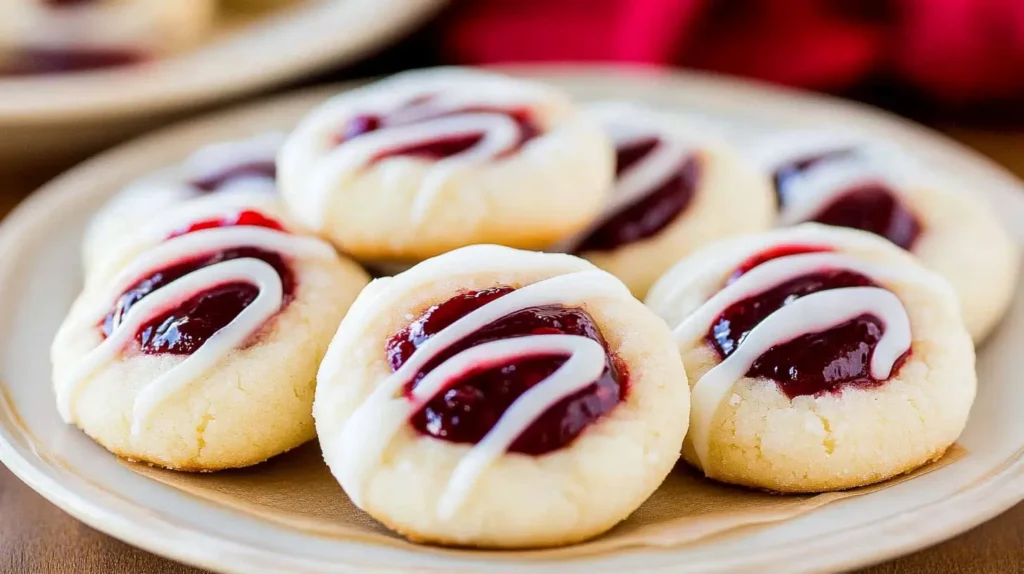 Raspberry Shortbread Cookies 1 close-up-of-raspberry-shortbread-cookies-with-glaze
