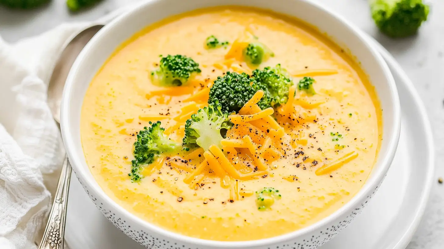 bowl-of-broccoli-cheddar-soup-topped-with-broccoli-florets-and-cheddar-cheese