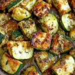 Irresistible 15-Minute Air Fryer Zucchini Parmesan 22 air-fried-zucchini-cubes-seasoned-with-herbs-and-garlic