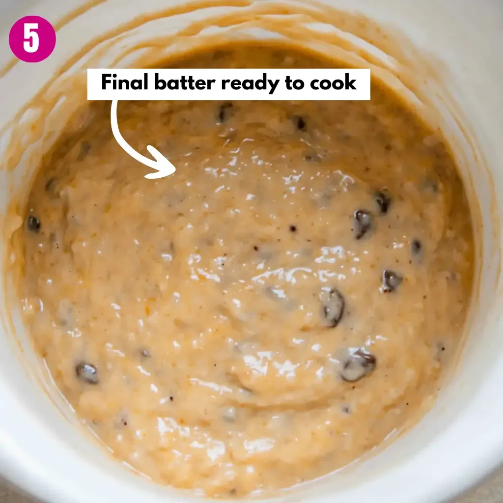 20-Minute Soft Banana Chocolate Chip Pancakes 16 Final-batter-ready-to-cook