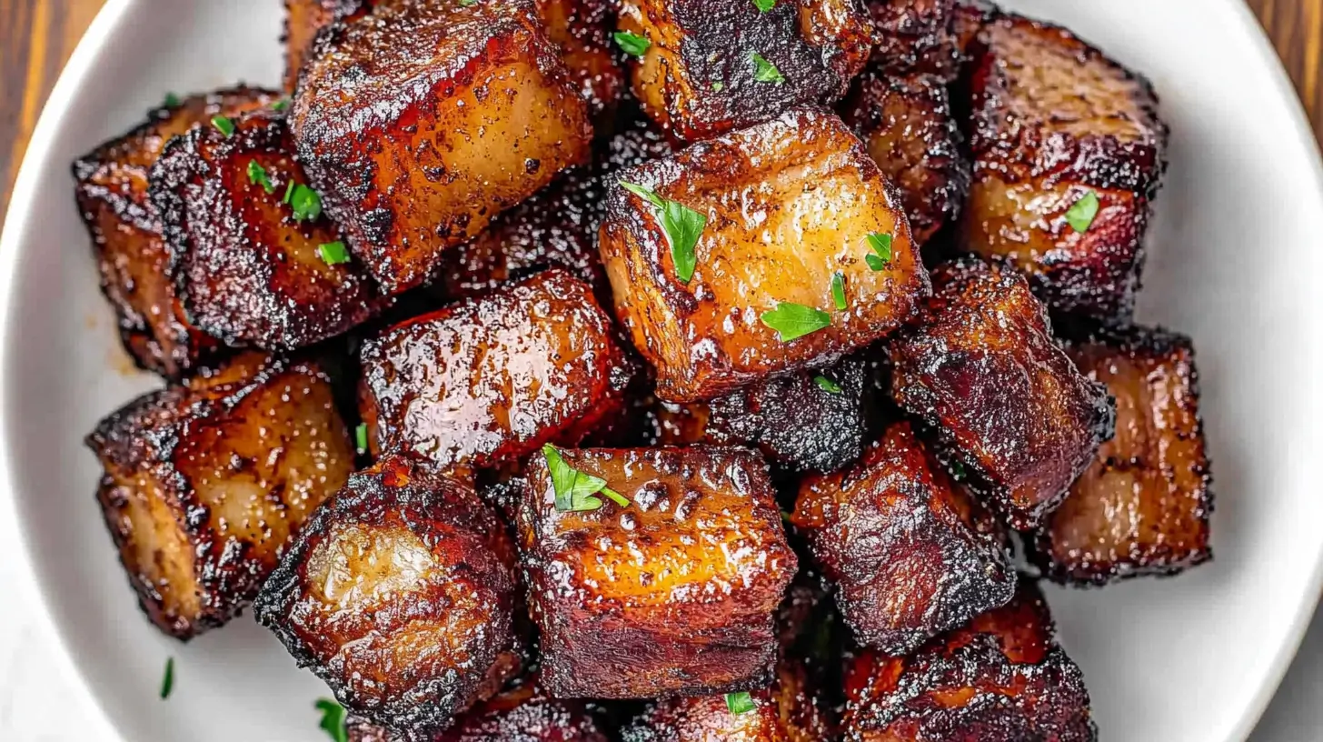 Air Fryer Pork Belly Bites 9 caramelized-pork-belly-bites-in-a-bowl-close-up-shot