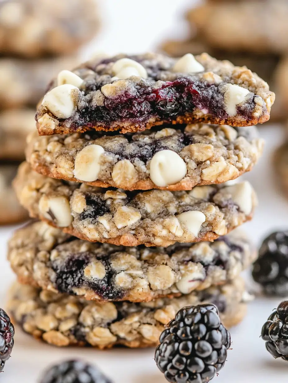 Blackberry Oatmeal Cookies 25 tack-of-blackberry-oatmeal-cookies-with-white-chocolate-chips-and-blackberries