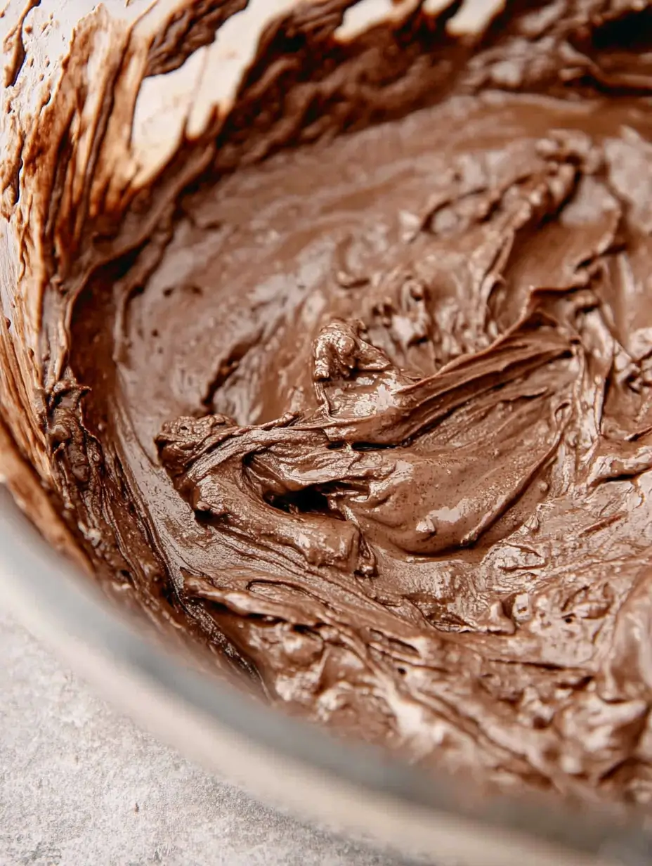 Cherry Brownies Made from Scratch 19 thick-and-creamy-chocolate-batter-in-a-glass-bowl