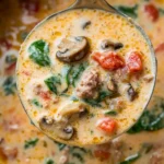 Creamy Parmesan Italian Sausage Soup 20 creamy-parmesan-italian-sausage-soup-pot-with-parmesan