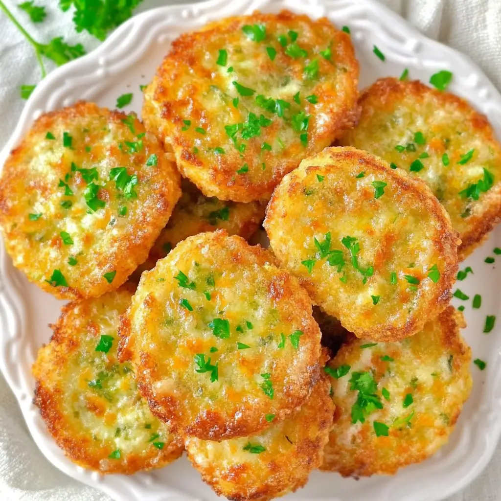 Irresistible Buttery Garlic Bread in Air Fryer 16 plate-of-crispy-garlic-bread-with-herb-garnish-top-view