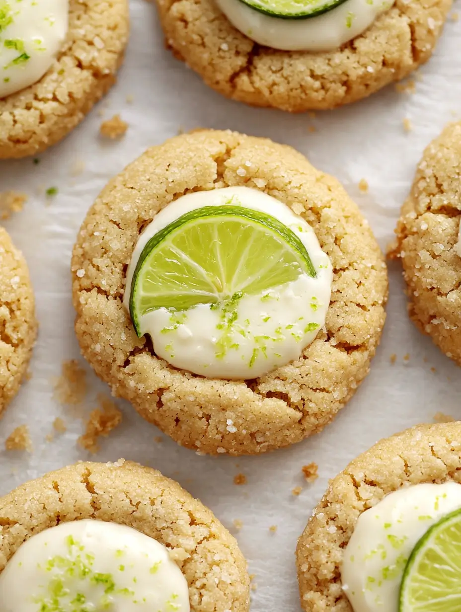 flat-lay-of-key-lime-pie-cookies-with-lime-zest-sprinkled-over